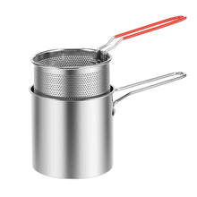 Small Deep Frying Pot With Strainer Basket (2 Pc Set / 1200 ML))