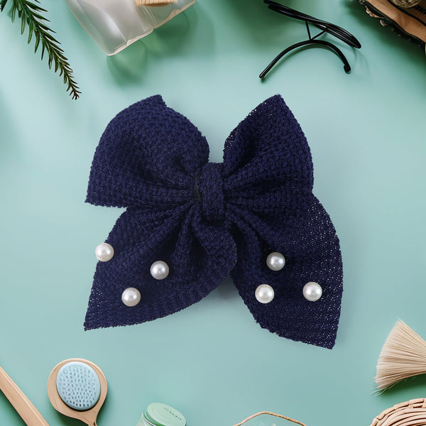 Hair Bow Knot Clip Suitable For Girls (12 Pc / Multicolour & Mix Design) Hair accessories
