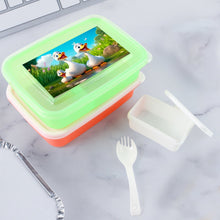 Kids Cartoon Printed Lunch Box Mix Design (1 Set)