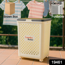 Large Foldable Laundry Basket with Wheels
