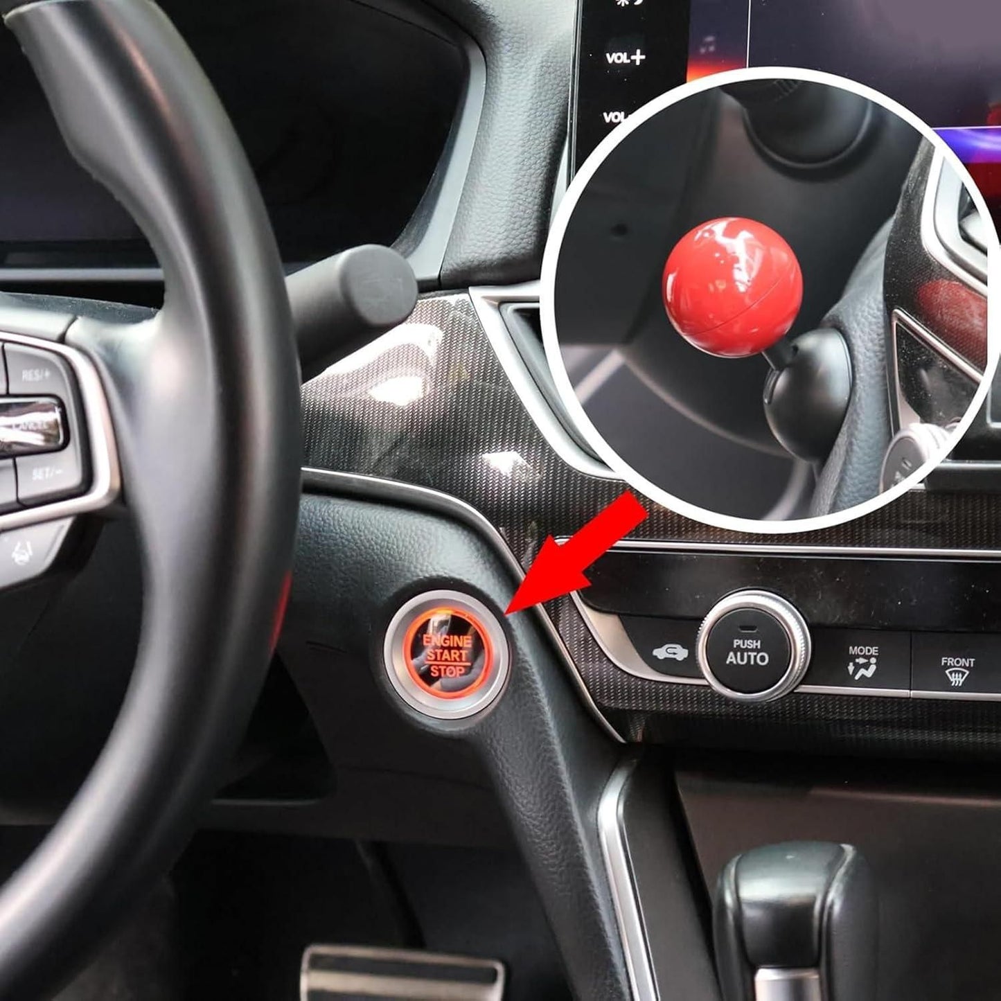 Stylish Push Start Button Cover