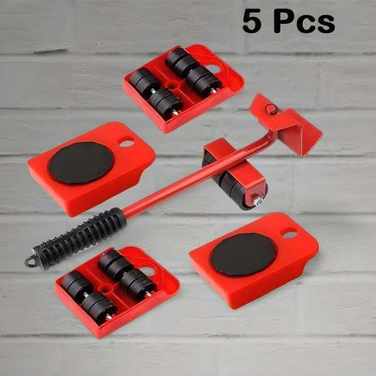 Furniture Lifter Stainless Steel | Heavy Duty Furniture Shifting Tool Set with Wheel Pads