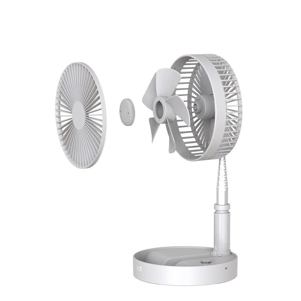 Fan - Height Adjustable Telescopic Rechargeable Standing Fan Rechargeable Pedestal Fan