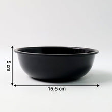 Plastic 6 Inch Black Round Deep Serving Bowl (1 Pc)