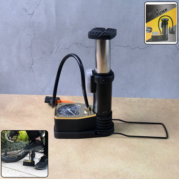 Portable High Pressure Foot Air Pump with Needle (1 Pc)