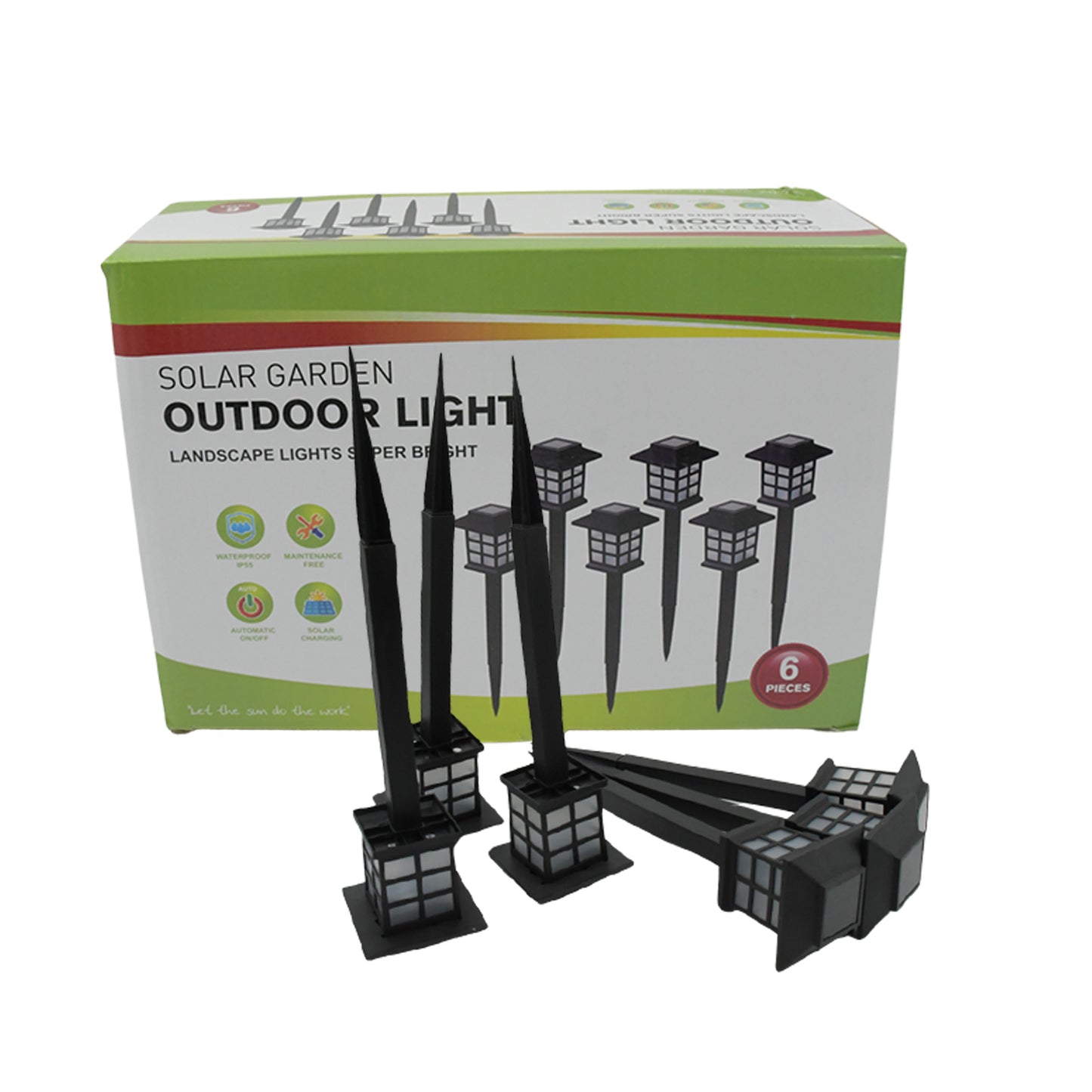 Eco-Friendly Solar Pathway Lights for Stunning Outdoor Spaces (6 Pack)